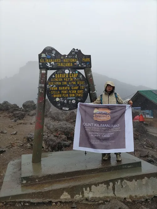 Mount Kilimanjaro summit above the clouds